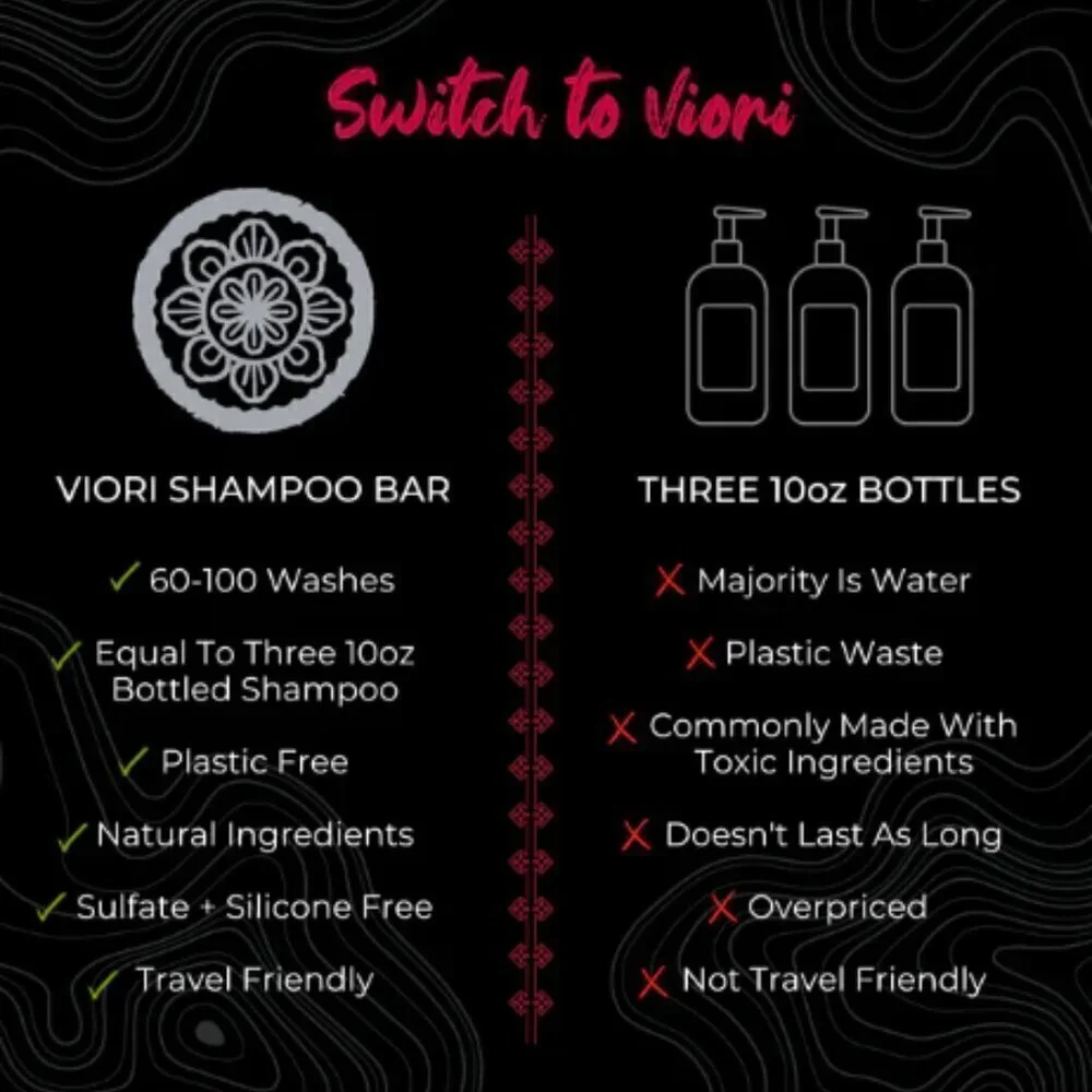 NEW！Viori Shampoo Bar＋Conditioner Bar＋Bamboo Holder Set -HIDDEN WATERFAL…